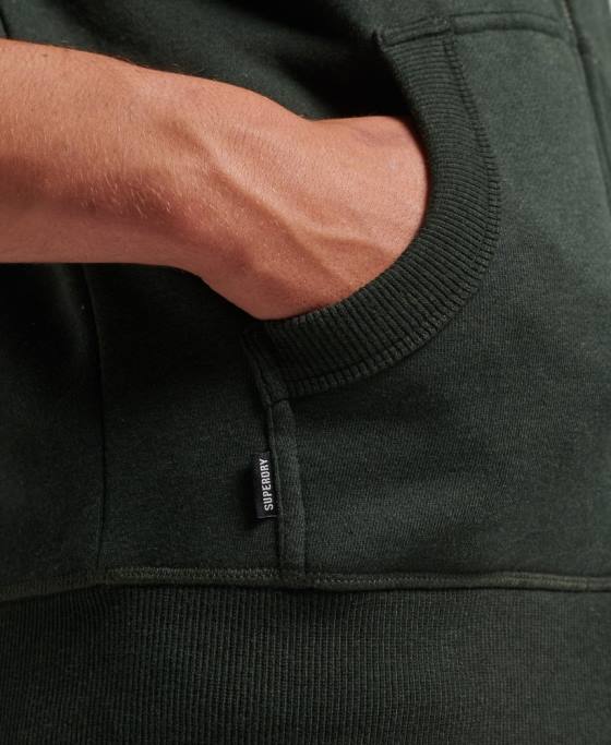 Superdry hanorac cu fermoar brodat cu logo vintage din bumbac organic îmbrăcăminte verde bărbați JX0Z525