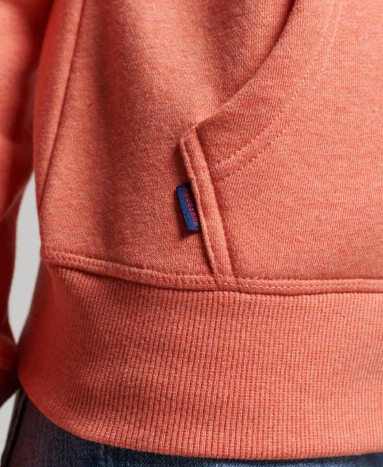 Superdry hanorac cu fermoar brodat cu logo vintage îmbrăcăminte coral femei JX0Z3388