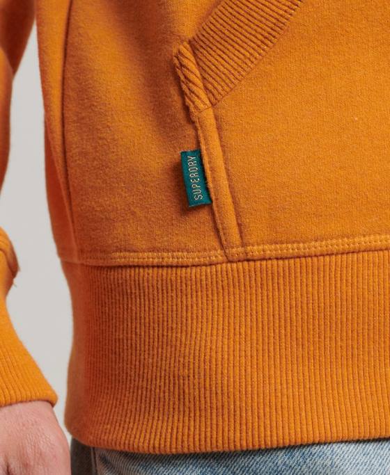 Superdry hanorac cu fermoar brodat cu logo vintage îmbrăcăminte galben bărbați JX0Z617