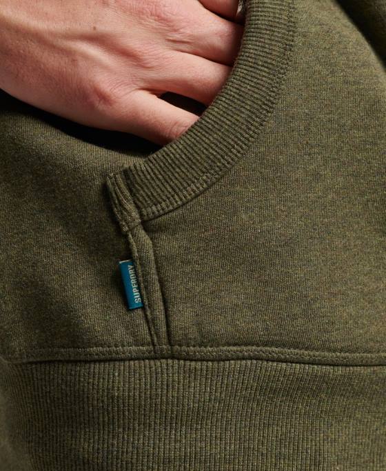 Superdry hanorac cu fermoar brodat cu logo vintage îmbrăcăminte kaki bărbați JX0Z703