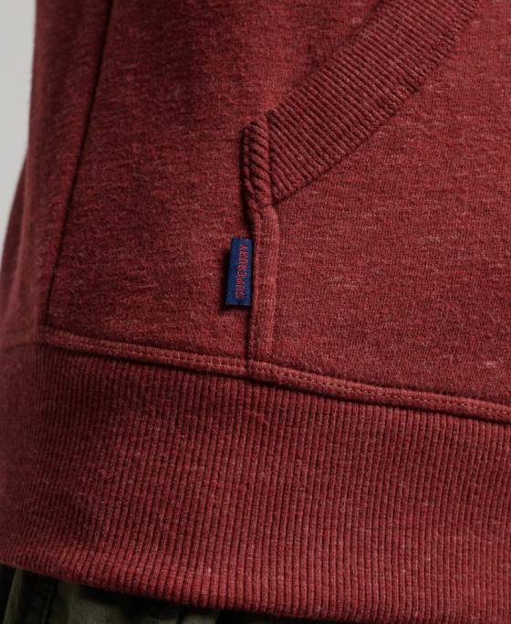 Superdry hanorac cu fermoar brodat cu logo vintage îmbrăcăminte roșu bărbați JX0Z469