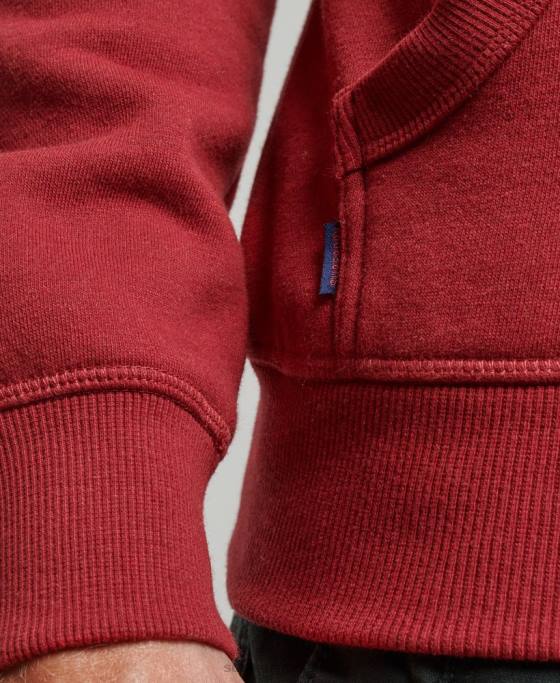 Superdry hanorac cu fermoar brodat cu logo vintage îmbrăcăminte roșu bărbați JX0Z698