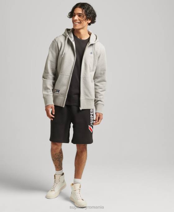 Superdry hanorac cu fermoar code essential îmbrăcăminte gri bărbați JX0Z5205