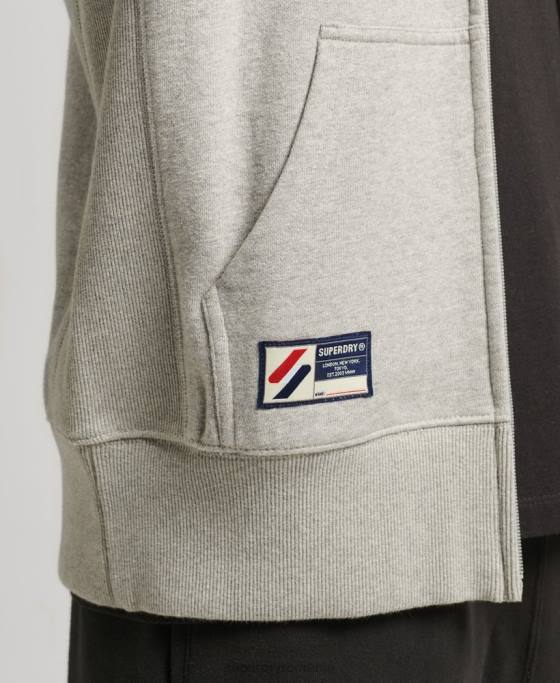 Superdry hanorac cu fermoar code essential îmbrăcăminte gri bărbați JX0Z5205