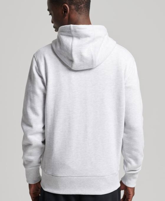 Superdry hanorac cu fermoar code essential îmbrăcăminte gri deschis bărbați JX0Z887