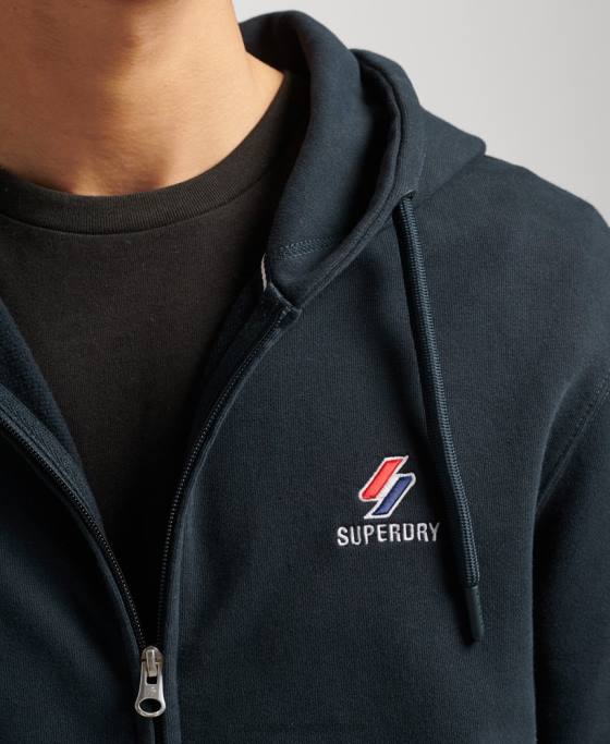 Superdry hanorac cu fermoar code essential îmbrăcăminte marina bărbați JX0Z5147