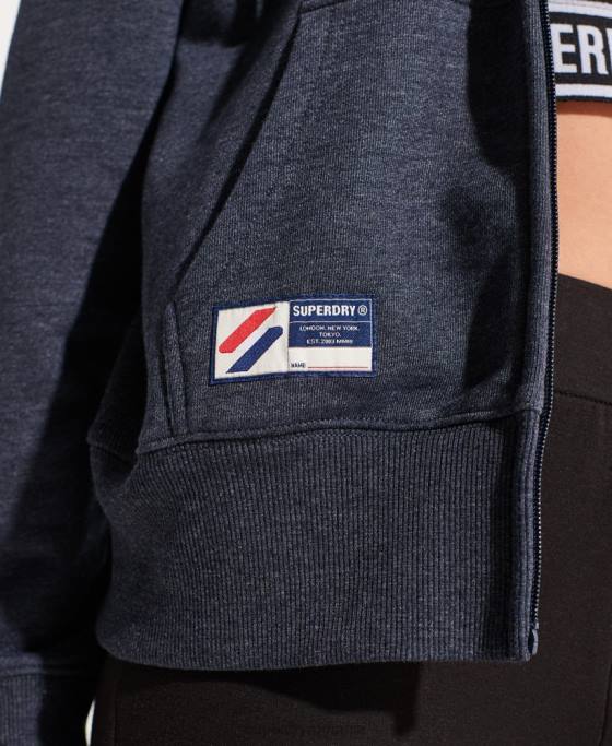 Superdry hanorac cu fermoar code essential îmbrăcăminte marina femei JX0Z5848