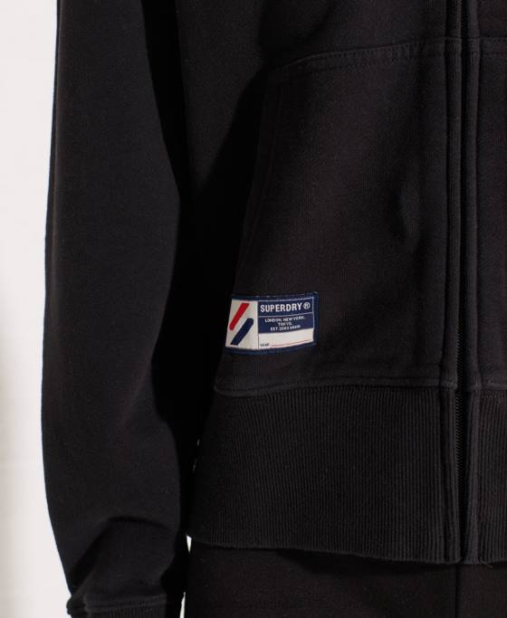 Superdry hanorac cu fermoar code essential îmbrăcăminte negru femei JX0Z5944