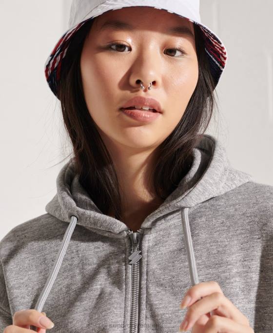 Superdry hanorac cu fermoar code sportstyle îmbrăcăminte gri deschis femei JX0Z3452