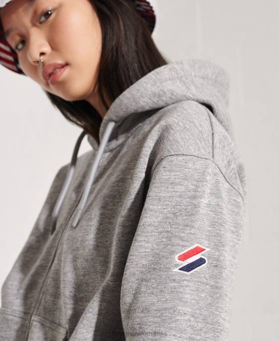 Superdry hanorac cu fermoar code sportstyle îmbrăcăminte gri deschis femei JX0Z3452