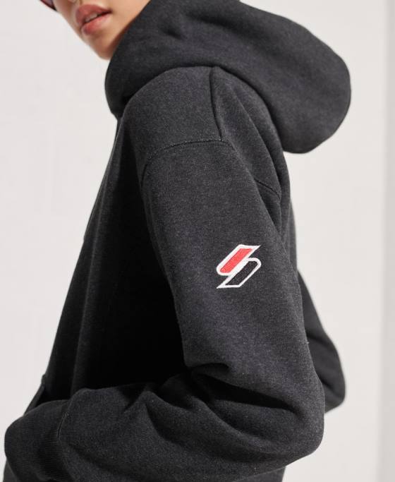 Superdry hanorac cu fermoar code sportstyle îmbrăcăminte gri inchis femei JX0Z6131
