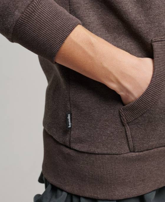 Superdry hanorac cu fermoar cu decupaj cali vintage îmbrăcăminte maro femei JX0Z2142