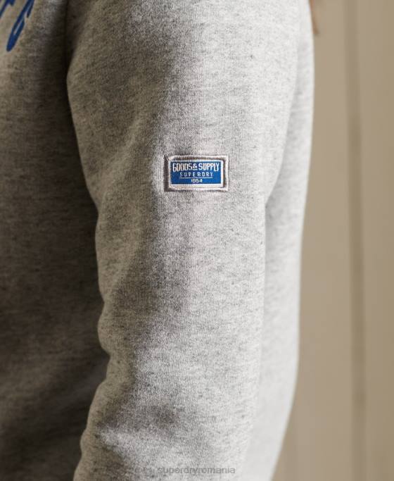 Superdry hanorac cu fermoar cu logo american clasic îmbrăcăminte gri femei JX0Z6104