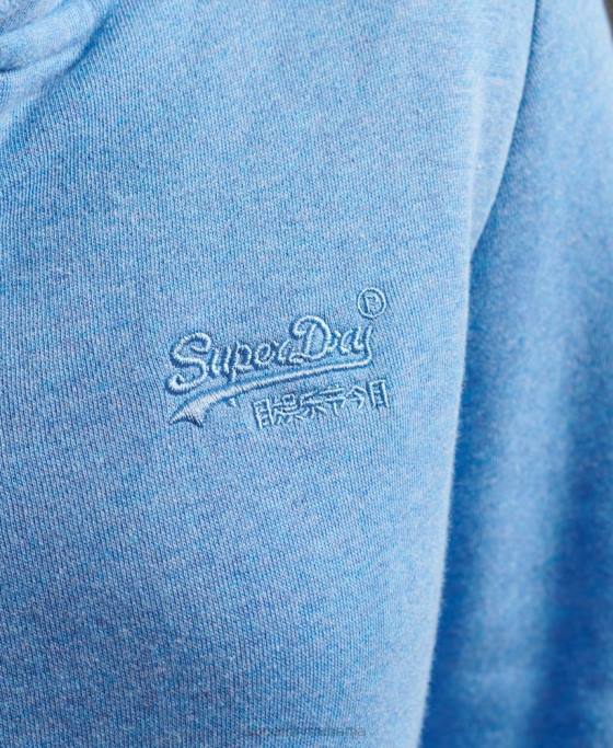 Superdry hanorac cu fermoar cu logo din bumbac organic îmbrăcăminte albastru femei JX0Z3301