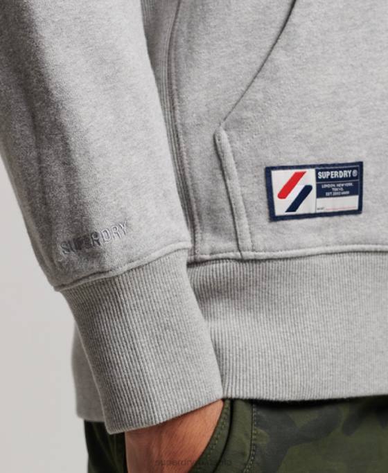 Superdry hanorac cu fermoar cu logo esențial îmbrăcăminte gri bărbați JX0Z5097