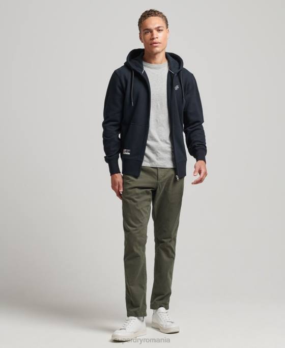 Superdry hanorac cu fermoar cu logo esențial îmbrăcăminte marina bărbați JX0Z5151