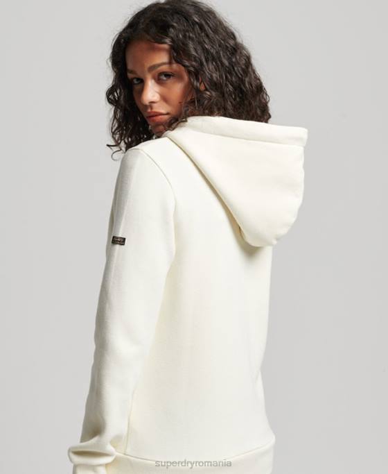 Superdry hanorac cu fermoar cu logo narativ vintage îmbrăcăminte gri deschis femei JX0Z2282