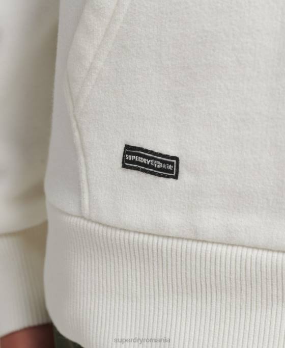 Superdry hanorac cu fermoar cu logo vintage curcubeu îmbrăcăminte alb femei JX0Z6110