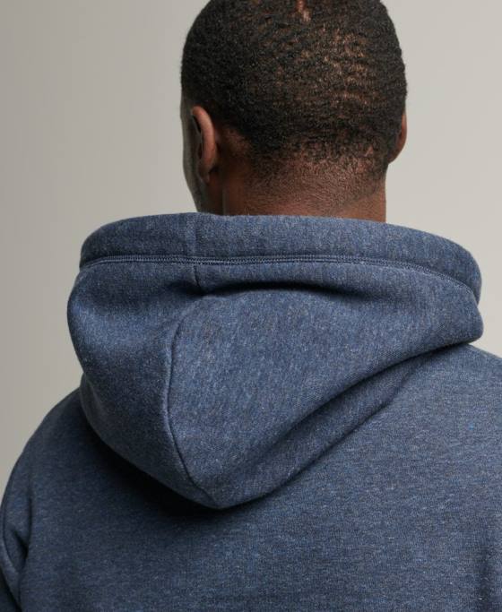 Superdry hanorac cu fermoar cu logo vintage din bumbac organic îmbrăcăminte marina bărbați JX0Z669