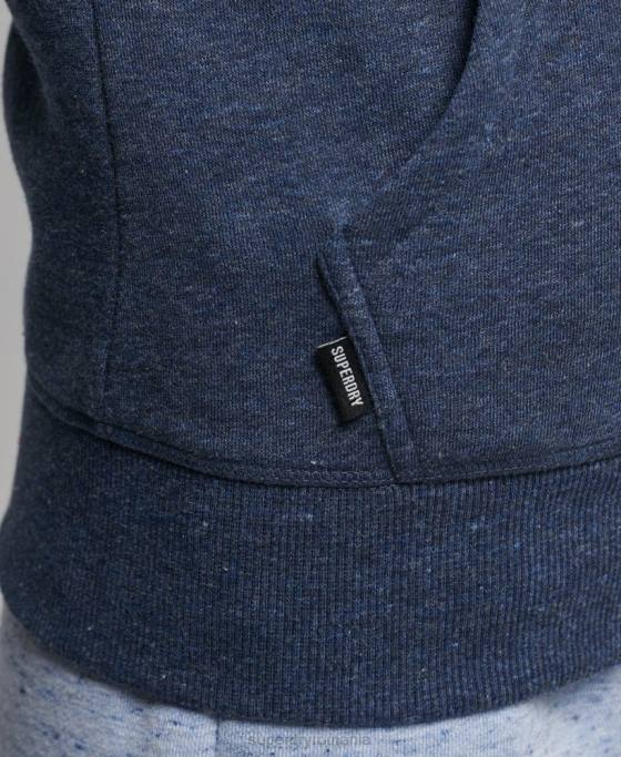 Superdry hanorac cu fermoar cu logo vintage din bumbac organic îmbrăcăminte marina femei JX0Z3421