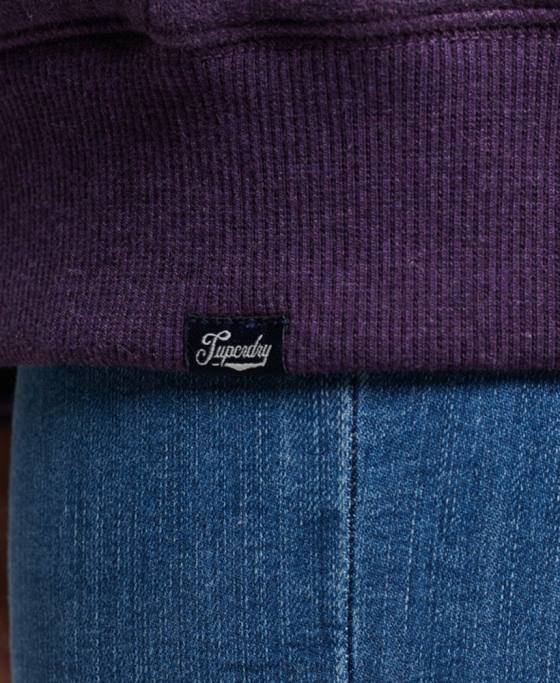 Superdry hanorac cu fermoar căptușit cu borg esențial îmbrăcăminte Violet femei JX0Z5818