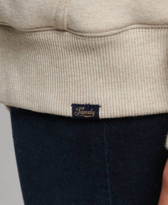 Superdry hanorac cu fermoar căptușit cu borg esențial îmbrăcăminte cremă femei JX0Z5743