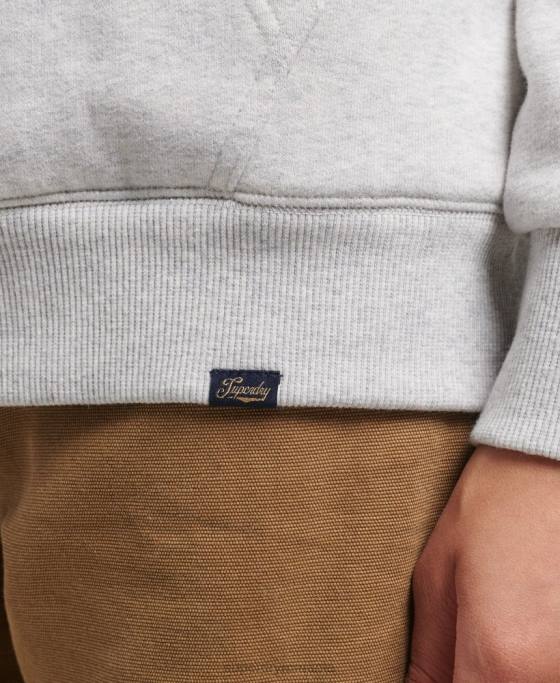 Superdry hanorac cu fermoar căptușit cu borg esențial îmbrăcăminte gri deschis femei JX0Z5752