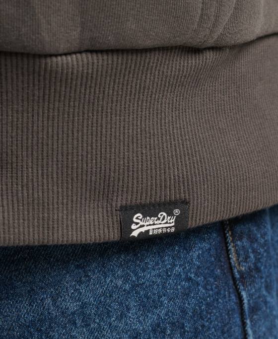 Superdry hanorac cu fermoar căptușit cu borg esențial îmbrăcăminte gri inchis bărbați JX0Z618
