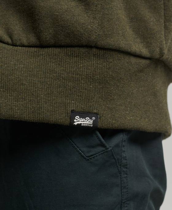 Superdry hanorac cu fermoar căptușit cu borg esențial îmbrăcăminte kaki bărbați JX0Z4990