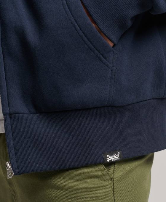 Superdry hanorac cu fermoar căptușit cu borg esențial îmbrăcăminte marina bărbați JX0Z797