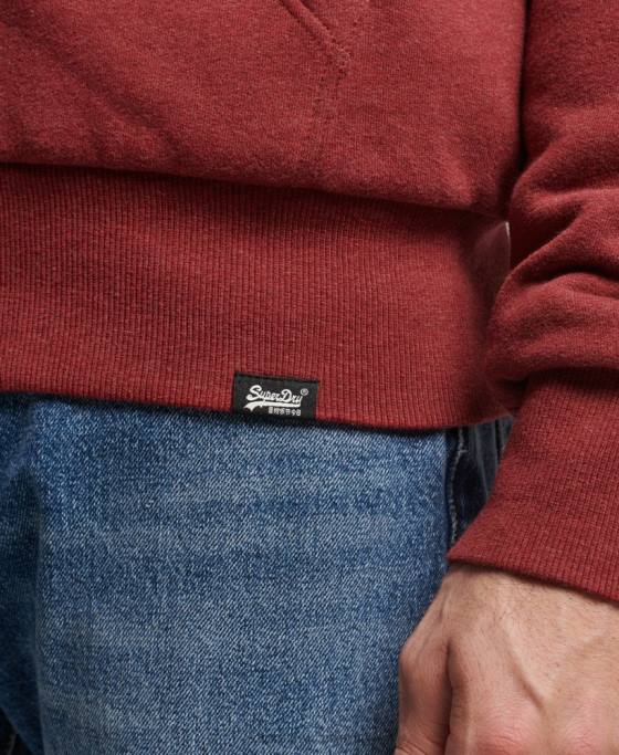 Superdry hanorac cu fermoar căptușit cu borg esențial îmbrăcăminte roșu bărbați JX0Z4992