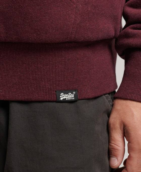 Superdry hanorac cu fermoar căptușit cu borg esențial îmbrăcăminte roșu bărbați JX0Z5032