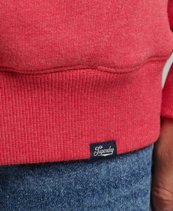 Superdry hanorac cu fermoar căptușit cu borg esențial îmbrăcăminte roșu femei JX0Z5842