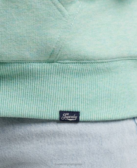 Superdry hanorac cu fermoar căptușit cu borg esențial îmbrăcăminte verde femei JX0Z5757