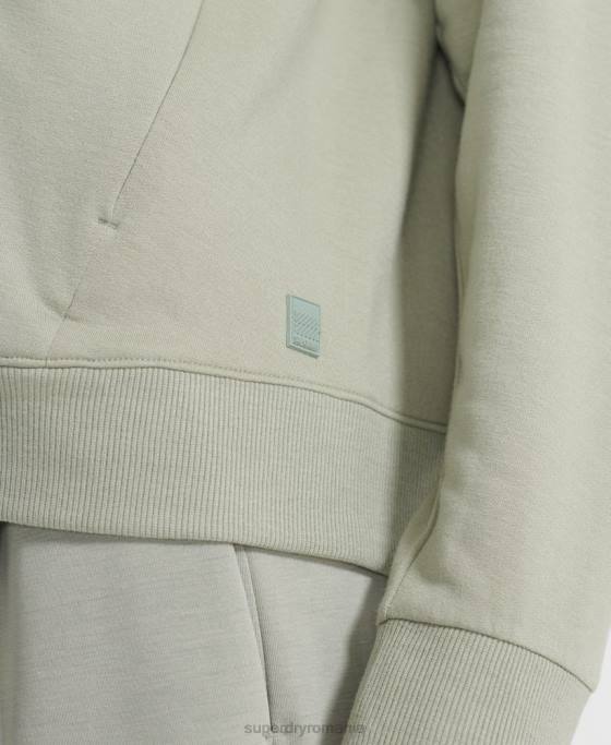 Superdry hanorac cu fermoar flexibil îmbrăcăminte verde femei JX0Z5917