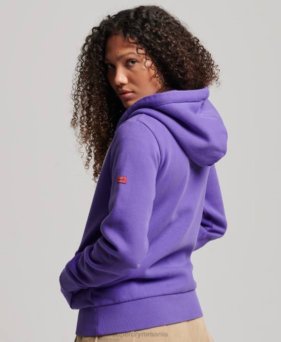 Superdry hanorac cu fermoar neon logo vintage îmbrăcăminte Violet femei JX0Z2287