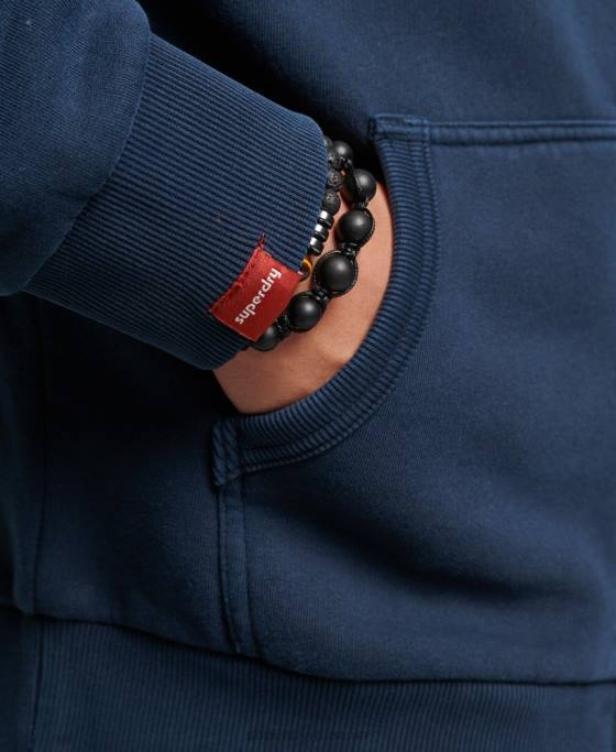 Superdry hanorac cu fermoar neon logo vintage îmbrăcăminte marina bărbați JX0Z456