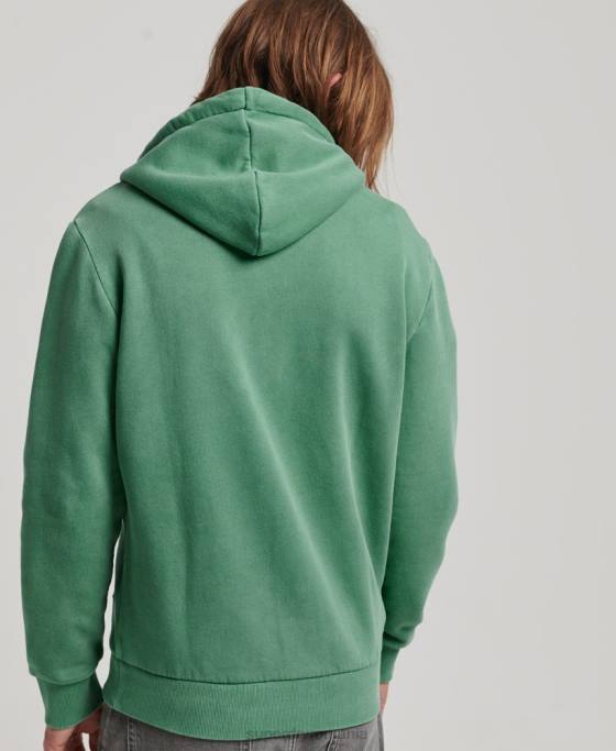 Superdry hanorac cu fermoar neon logo vintage îmbrăcăminte verde bărbați JX0Z462