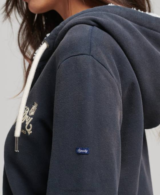 Superdry hanorac cu fermoar pride and craft îmbrăcăminte marina bărbați JX0Z6019