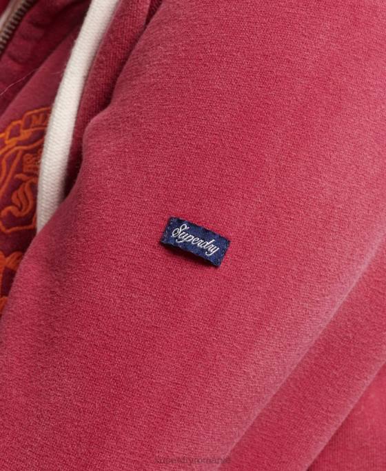 Superdry hanorac cu fermoar pride and craft îmbrăcăminte roșu femei JX0Z6005