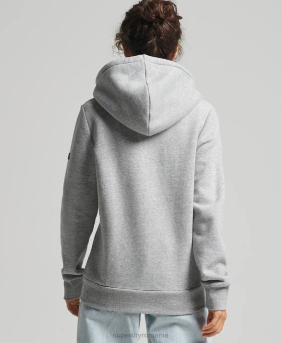 Superdry hanorac cu fermoar vintage pride in craft îmbrăcăminte gri femei JX0Z3501