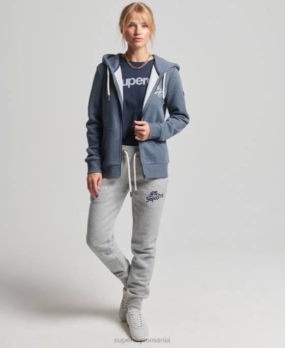 Superdry hanorac cu fermoar vintage pride in craft îmbrăcăminte marina femei JX0Z6123