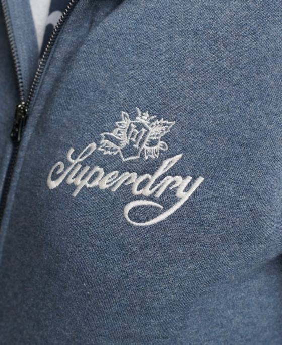 Superdry hanorac cu fermoar vintage pride in craft îmbrăcăminte marina femei JX0Z6123