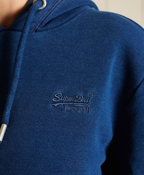 Superdry hanorac cu glugă brodat cu logo vintage loose fit îmbrăcăminte turcoaz femei JX0Z6061