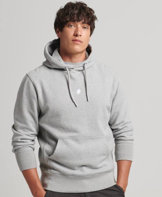 Superdry hanorac cu glugă cu logo sportiv îmbrăcăminte gri bărbați JX0Z5118