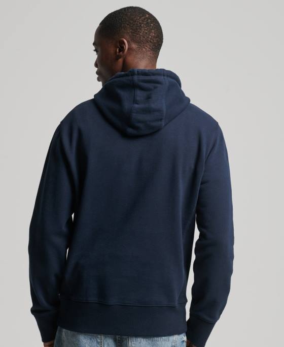 Superdry hanorac cu glugă cu logo sportiv îmbrăcăminte marina bărbați JX0Z5116