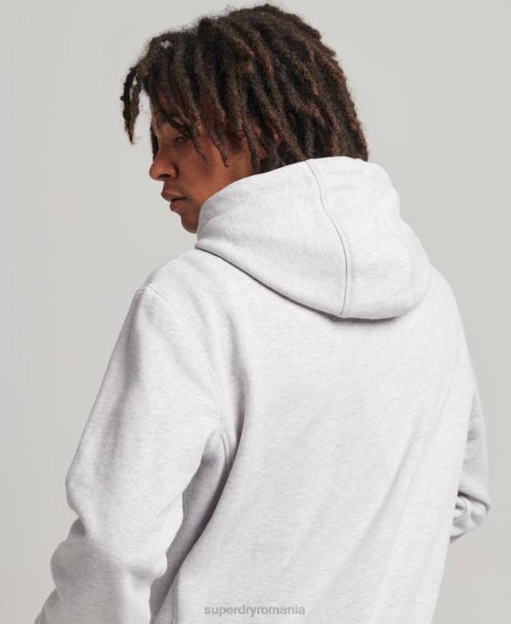 Superdry hanorac cu glugă cu micro-logo brodat îmbrăcăminte gri bărbați JX0Z5113