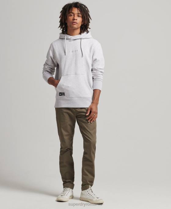 Superdry hanorac cu glugă cu micro-logo brodat îmbrăcăminte gri bărbați JX0Z5113