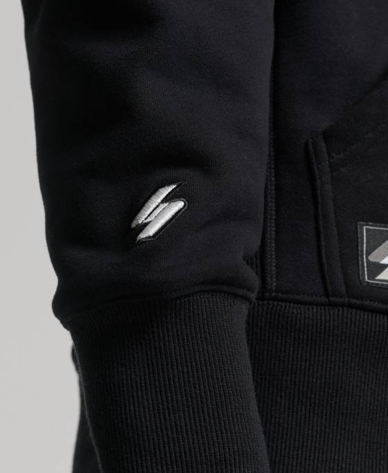 Superdry hanorac cu glugă cu micro-logo brodat îmbrăcăminte negru bărbați JX0Z5206