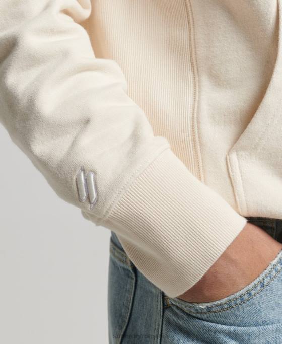 Superdry hanorac cu logo code surplus îmbrăcăminte cremă bărbați JX0Z466